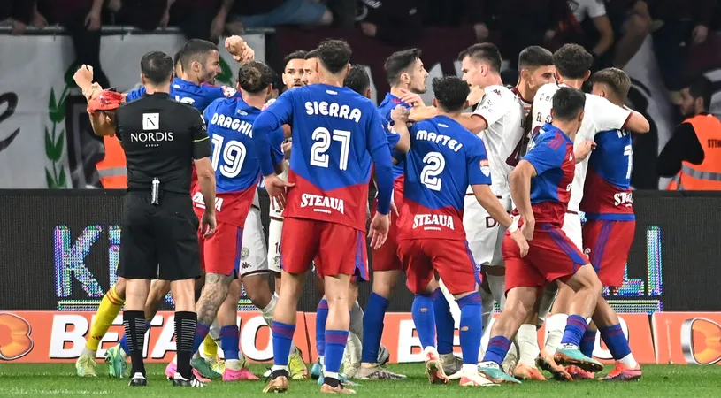 Dragoș Grigore l-a pălmuit pe Daniel Vîrtej. Fundașul Stelei l-a ironizat pe rapidist: ”Am primit o palmă de la domnul Grigore, care a făcut un «gest onorabil» pentru un fotbalist de calibrul lui”