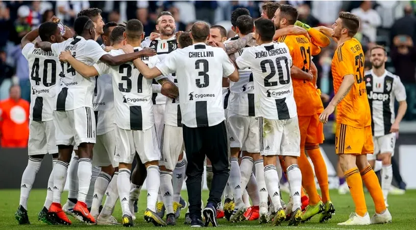 Juventus, campioană în Serie A pentru a opta oară consecutiv! VIDEO | Ronaldo & Co. au deschis șampania la vestiare