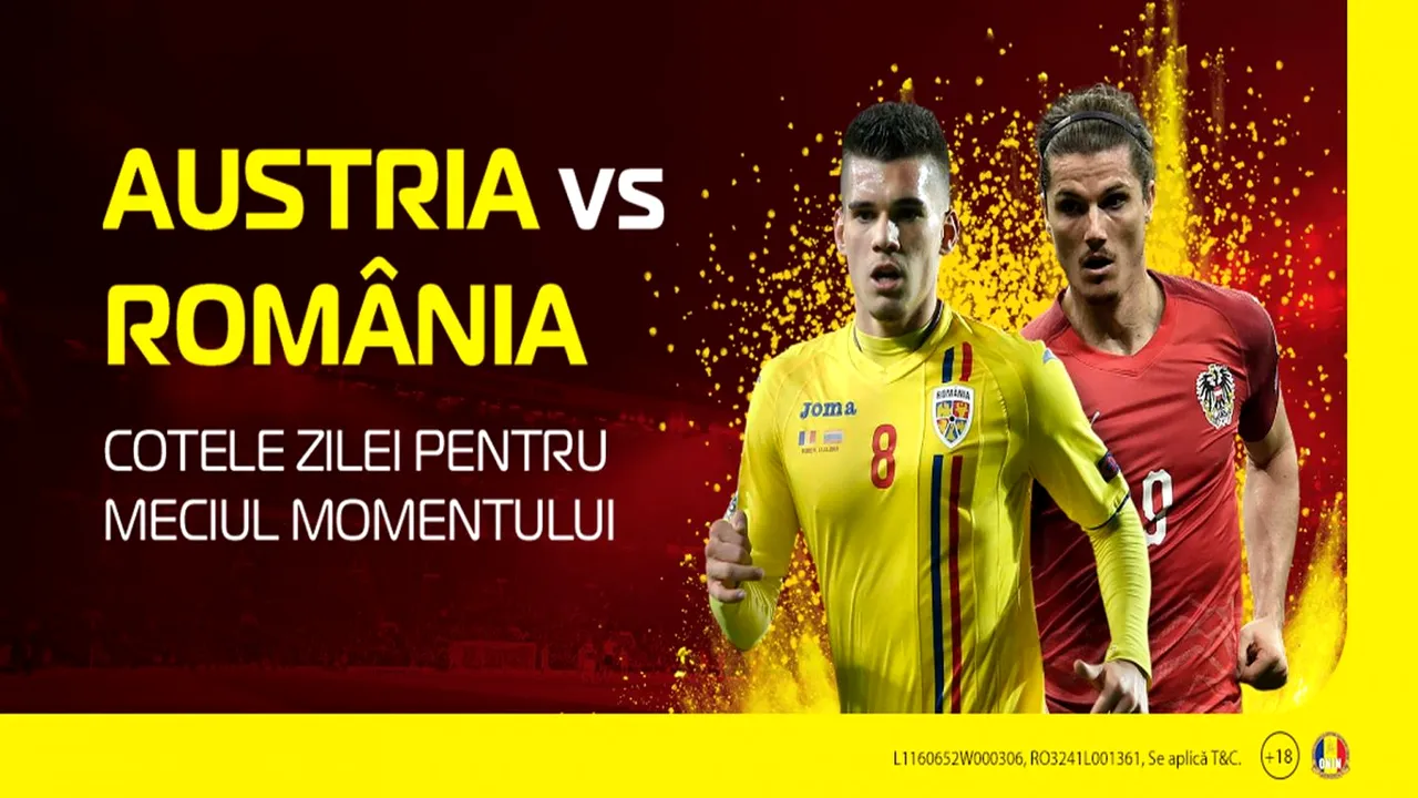 Cotele zilei pentru meciul momentului! Pușcaș îți bagă banii în buzunar la partida Austria - România