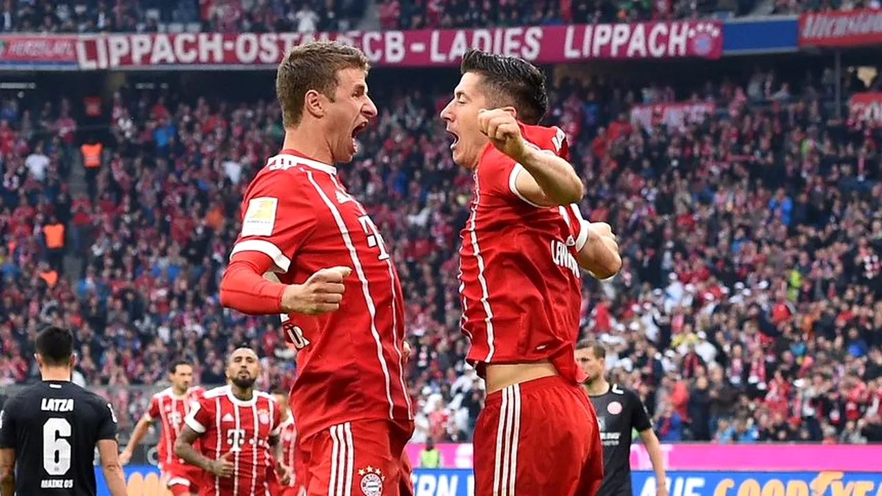 Bayern o spulberă pe Schalke! Muller, gol jubiliar într-o seară în care Lewandowski a făcut iar spectacol