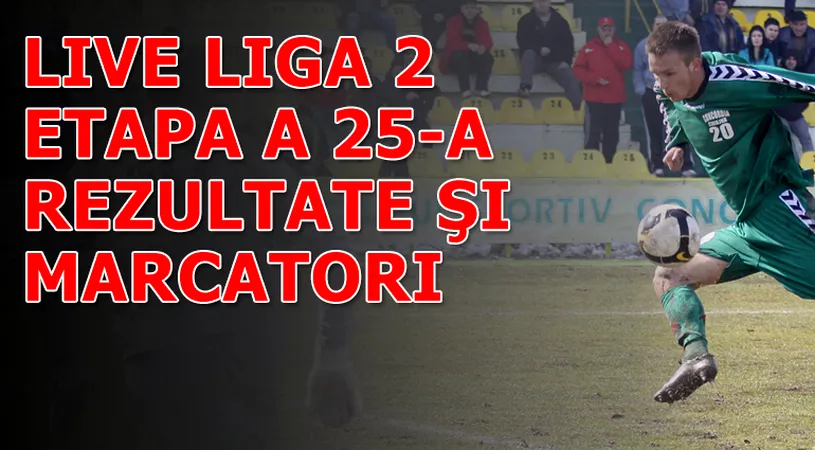 Rezultatele și marcatorii** etapei a 25-a
