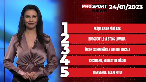 ProSport News | Frăția celor fără Bac. Cristiano Ronaldo, elogiat de Mirel Rădoi. Cele mai importante știri ale zilei | VIDEO