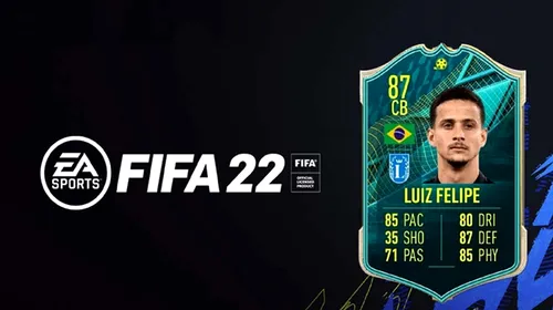 Luiz Felipe în FIFA 22! <i class='ep-highlight'>EA</i> <i class='ep-highlight'>Sports</i> lansează un card defensiv foarte eficient și ieftin