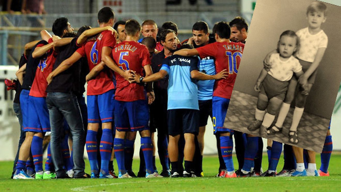 FOTO DE SENZAȚIE! Ghicește jucătorul din imagine: "Cel mic și gras sunt eu!"** Un indiciu: joacă la Steaua!
