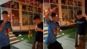 Așa le stă bine fotbaliștilor! Doi tineri de la Unirea Dej, sărbătoare la finala Cupei Mondiale cu berile în mână și cu țigările în gură. Antrenorul Alexandru Bourceanu: ”Nu văd nimic deosebit, dansează, beau bere și fumează”