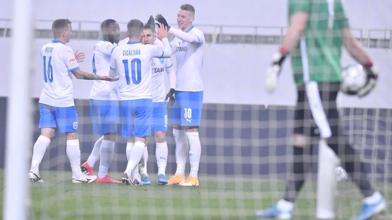 Progresul Spartac - CS U Craiova 0-5. Oltenii au făcut spectacol în fața echipei din Liga 3 | Video Online în 16-imile Cupei României