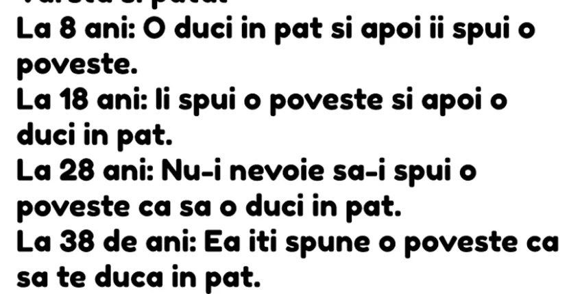 Bancul zilei: Vârsta și patul