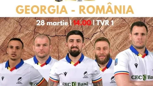 Cinci schimbări în primul XV pentru naționala României de rugby pentru partida cu Georgia! Meciul este duminică de la ora 14.00