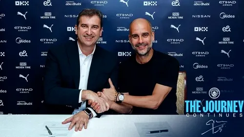 Pep Guardiola și-a prelungit contractul cu Manchester City. Mesajul amuzant al antrenorului. „Iubesc asta!” Când se va încheia noua înțelegere | VIDEO