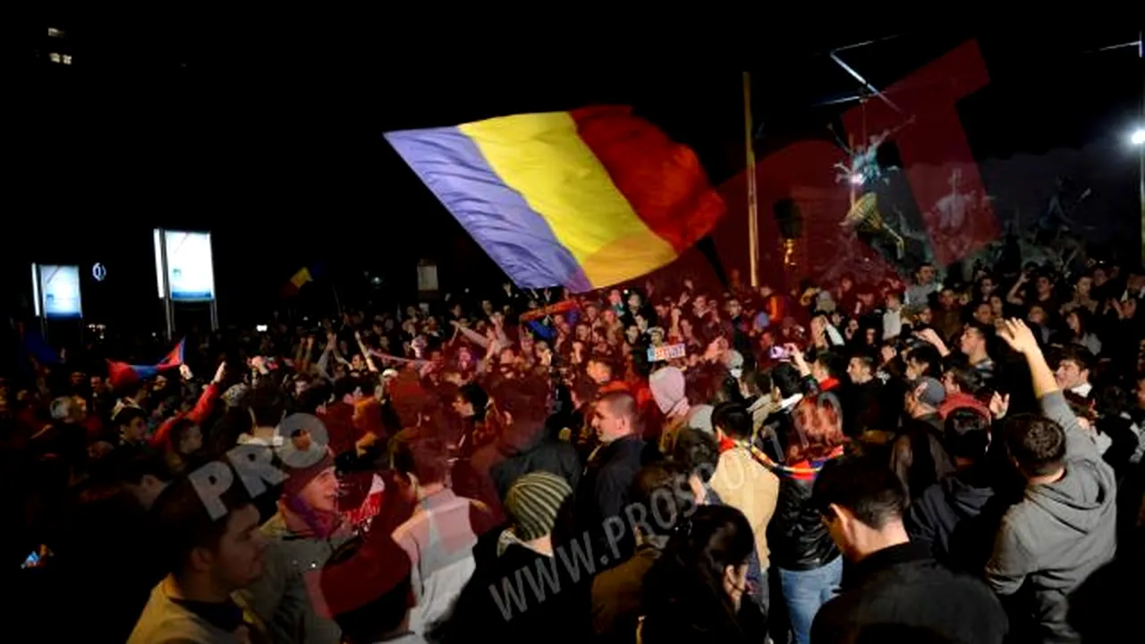 Și-au scos suporterii în stradă!** Sărbătoare la Universitate după Steaua - Chelsea! FOTO