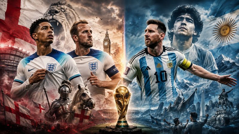 CM 2026 Polemică live Anglia – Argentina, semifinala de azi la Cupa Mondială: „It’s coming home cu Bellingham și Kane! Da, echipa, că trofeul e deja în pat cu Messi”