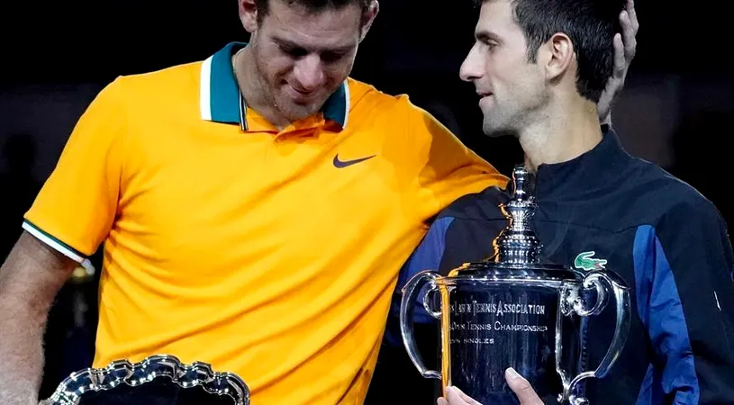 Primire latină pentru Juan Martin del Potro, la revenirea într-o finală de Grand Slam. Reverența argentinianului în fața campionului: 