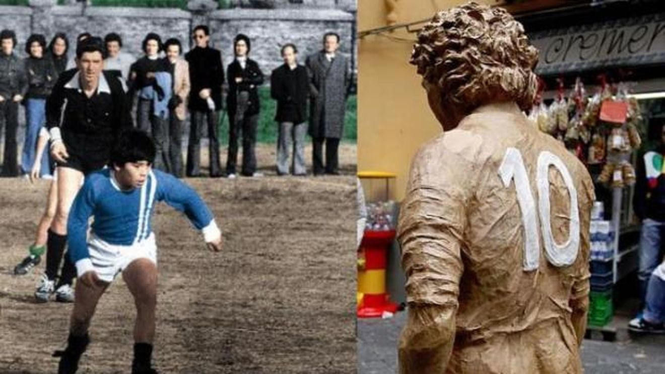 FOTO&VIDEO de senzație! Ziua MARADONA**: Vezi imagini rare cu "Il Dio", ZEUL la care se "închină" și Vezuviul!