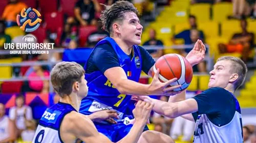 Tricolorii, locul 2 la Campionatul European – FIBA U16 EuroBasket, Division B! David-Ioan Rașoga, inclus în echipa turneului de la Skopje