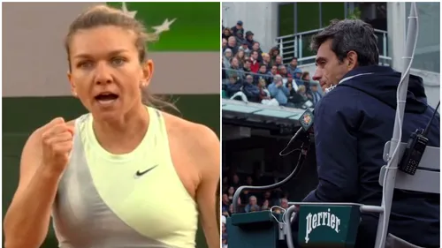 Simona Halep, debut cu nervi la Roland Garros! S-a răstit la arbitru, iar acesta a ironizat-o pe româncă