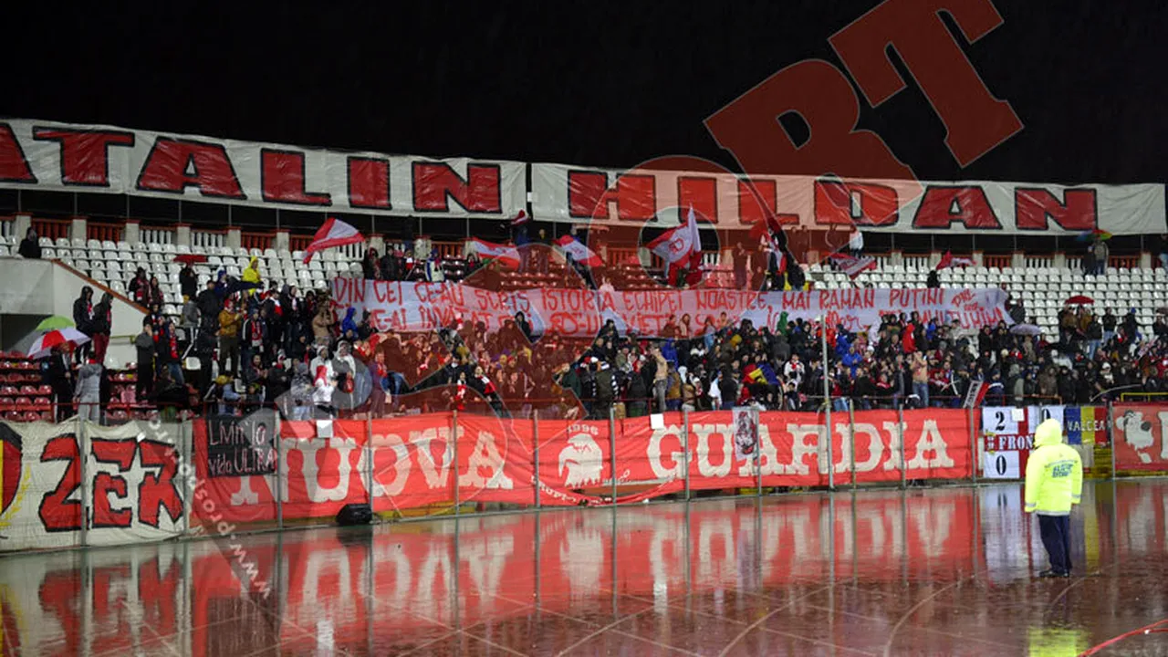 Fanii lui Dinamo, mesaj de adio pentru Lică Nunweiller. Bannerul emoționant afișat la meciul cu Gaz Metan