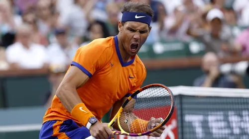 Rafael Nadal, invincibil! „Matadorul” e în finală la Indian Wells după un nou meci fabulos! Vântul infernal a făcut ravagii pe teren | VIDEO