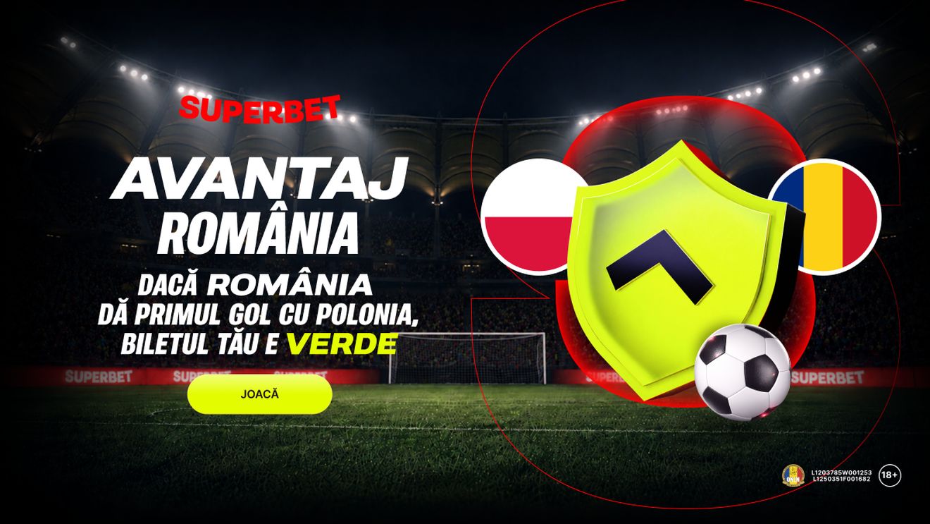 ADVERTORIAL. AVANTAJ ROMÂNIA, exclusiv la Superbet! Tricolorii marchează primii? Biletul tău pe victoria lor e deja verde