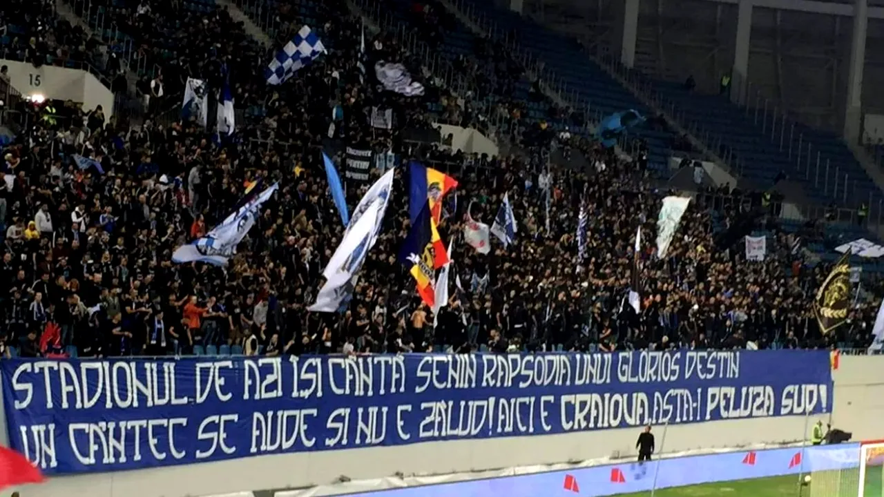 Arbitrul a întrerupt meciul FC U Craiova - Sepsi Sfântu Gheorghe din cauza scandărilor xenofobe! Ce sancțiuni riscă oltenii