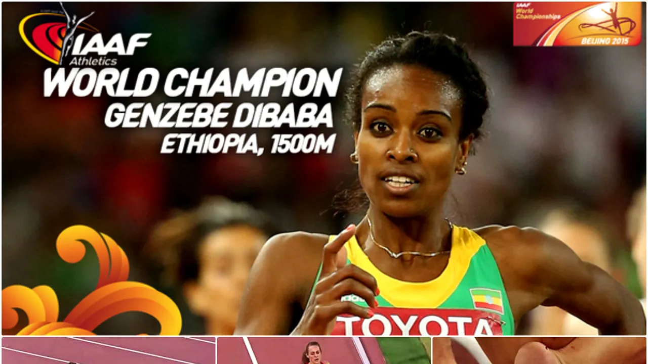 CM DE ATLETISM | Primul aur pentru Etiopia la 1.500 m feminin: recordmena mondială, Genzebe Dibaba, a câștigat cea mai lentă finală din istoria competiției. Campioana mondială din 2011 a terminat cursa într-un pantof