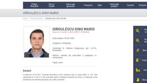 A început „vânătoarea” lui Mario Iorgulescu! Fiul lui Gino Iorgulescu e dat în urmărire generală, iar Poliția Română a actualizat profilul de căutare după pedeapsa de 13 ani și 8 luni