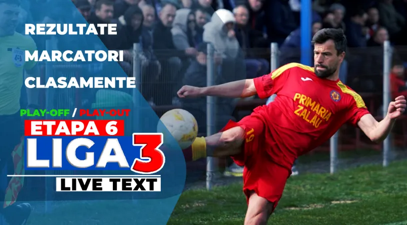 Liga 3, etapa 6 din play-off și play-out | SCM Râmnicu Vâlcea și Cetatea Suceava au mai făcut un pas spre Liga 2, CSL Ştefăneştii de Jos revine pe locul 1 cel puțin pentru o zi