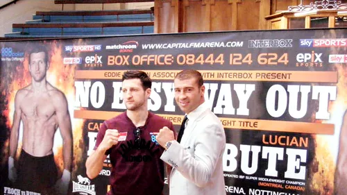 Bute vs. Froch, război psihologic!** Cu trei zile înainte de gala de la Capital FM ambii promit un spectacol de cinci stele