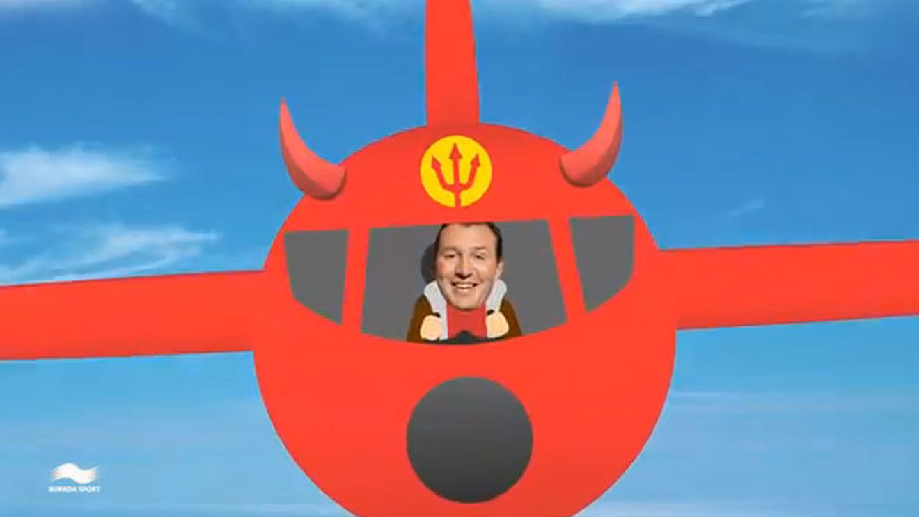 Belgia și-a prezentat tricourile pentru CM 2014 cu o animație spectaculoasă. VIDEO: Wilmots, căpitanul avionului cu coarne