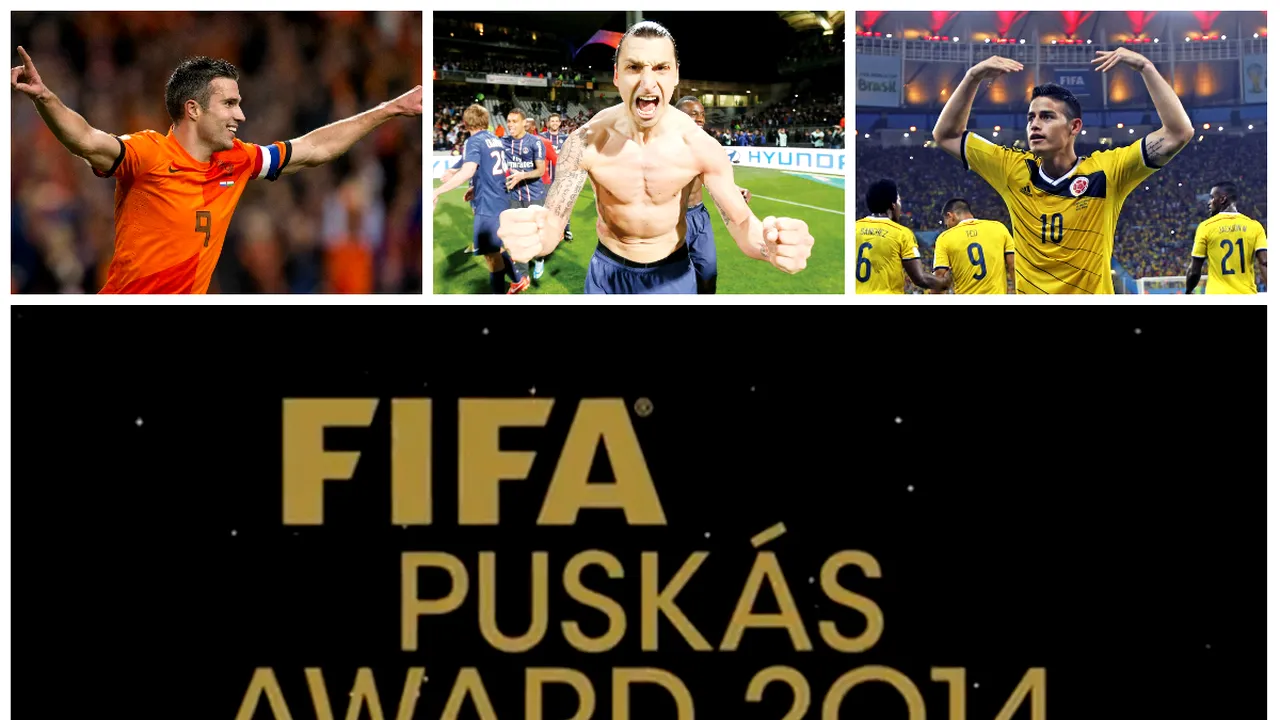 FIFA a nominalizat cele mai frumoase 10 goluri ale anului. Ibrahimovic, James sau Van Persie? VOTEAZĂ‚ aici