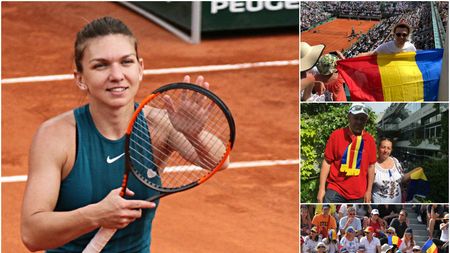 REPORTAJ | "A fost bestial meciul!" Simona Halep a învins-o pe Muguruza lovind mai tare decât Nadal: cum se vede din tribune o calificare într-o finală de Mare Șlem, cu steagul României pe umăr, ie și batic tricolor. Corespondență de la Roland Garros