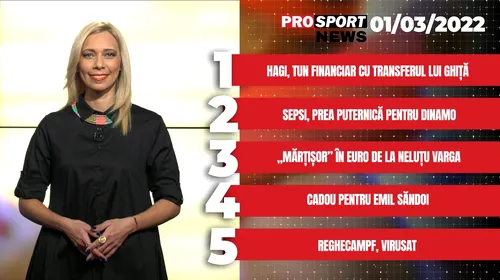 ProSport NEWS | Hagi, tun financiar cu transferul lui Ghiță! Cele mai importante știri ale zilei | VIDEO