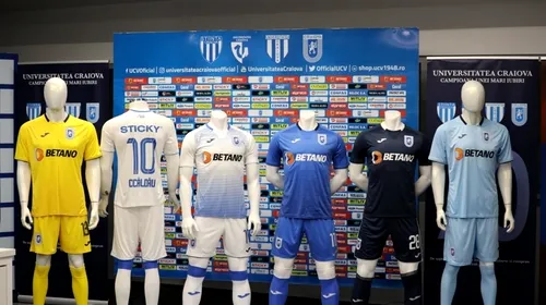 După șase ani, Universitatea Craiova schimbă sponsorul tehnic. Manchester City, AC Milan, Dortmund sau OM sunt echipate la fel