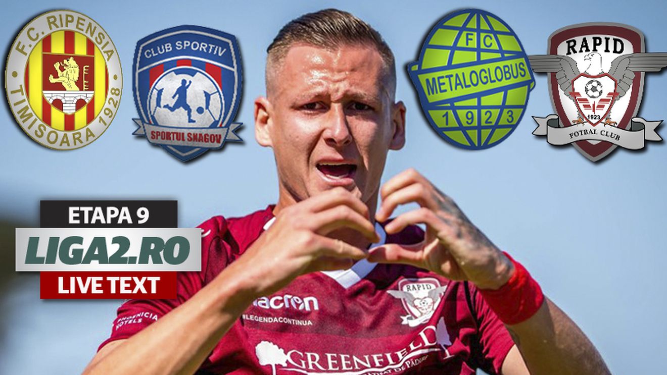 Rapid pierde două puncte cu Metaloglobus, într-un meci jucat aproape în întregime în superioritate. Ripensia întoarce scorul după pauză cu Snagov și câștigă detașat. Rezultatele etapei a 9-a a Ligii 2