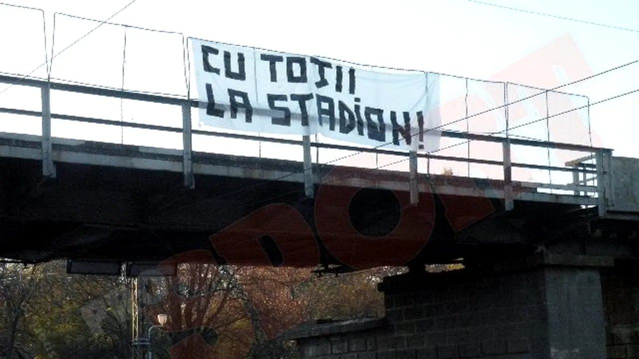 FOTO** Fanii timișoreni au împânzit orașul cu mesaje: 'Cu toții la meci'
