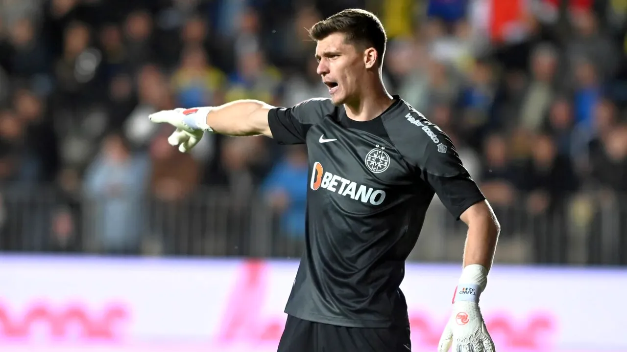 Spiderman de la FCSB! Ștefan Târnovanu „s-a jucat” cu Dan Nistor, după ce mijlocașul lui U Cluj a executat un penalty la scorul de 0-0