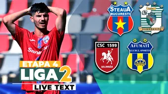 Etapa 4 Liga 2 | Steaua – CSC Dumbrăvița și CSC Șelimbăr – CS Afumați se dispută de la ora 11:00