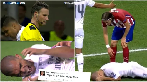 Pepe s-a făcut din nou de râs! „Patetic!” VIDEO | Reacția memorabilă a arbitrului când a văzut ce face pe teren și descrierea BRUTALĂ‚ a lui Lineker, aplaudată de toți fanii fotbalului
