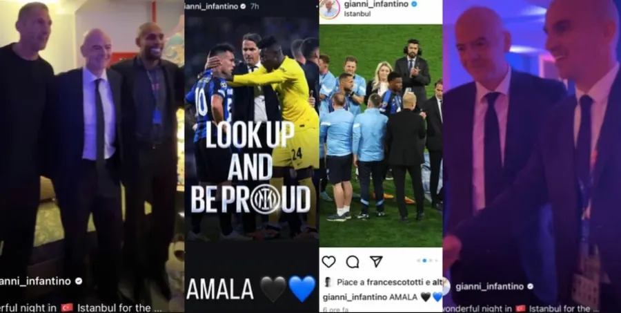 Gianni Infantino a ținut cu Inter în finala Ligii Campionilor