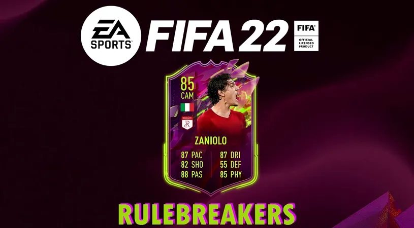 Un nou card lansat în FIFA 22 seria Rulebreakers! Cum îl poți obține și ce atribute are