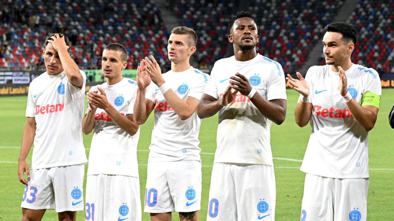 Cu gândul la imnul Champions League și la milioane, FCSB se califică târâș după fotbal sărăcăcios în decor de Băile Herculane: 1-2 cu campioana Andorrei în cronica lui Gabriel Berceanu