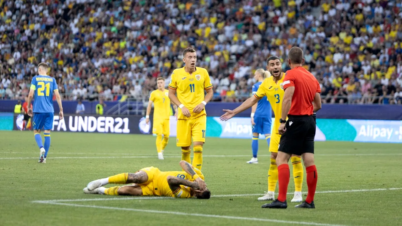 „Tricolorii mici” acuză arbitrajul după România U21 - Ucraina U21 0-1: „Nu aveam niciun dubiu că nu va fi penalty”