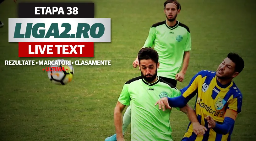Final de sezon în Liga 2. La București s-a decis campioana și ultima retrogradată. A fost agonie și extaz pe gazon.** La Brăila, Dacia Unirea și Pandurii au dat-o la pace pentru a se salva