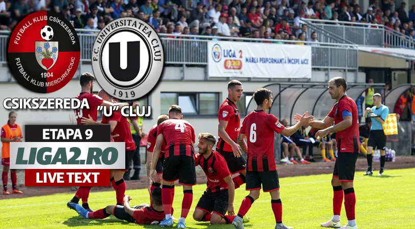 Csikszerda și-a inaugurat nocturna cu o remiză cu ”U” Cluj. Burleanu și acoliții săi au urmărit meciul din loja stadionului de la Miercurea Ciuc
