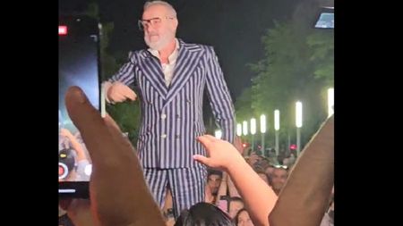 Imaginile serii cu Gigi Becali. „Leul” s-a urcat din nou pe mașină în uralele fanilor FCSB