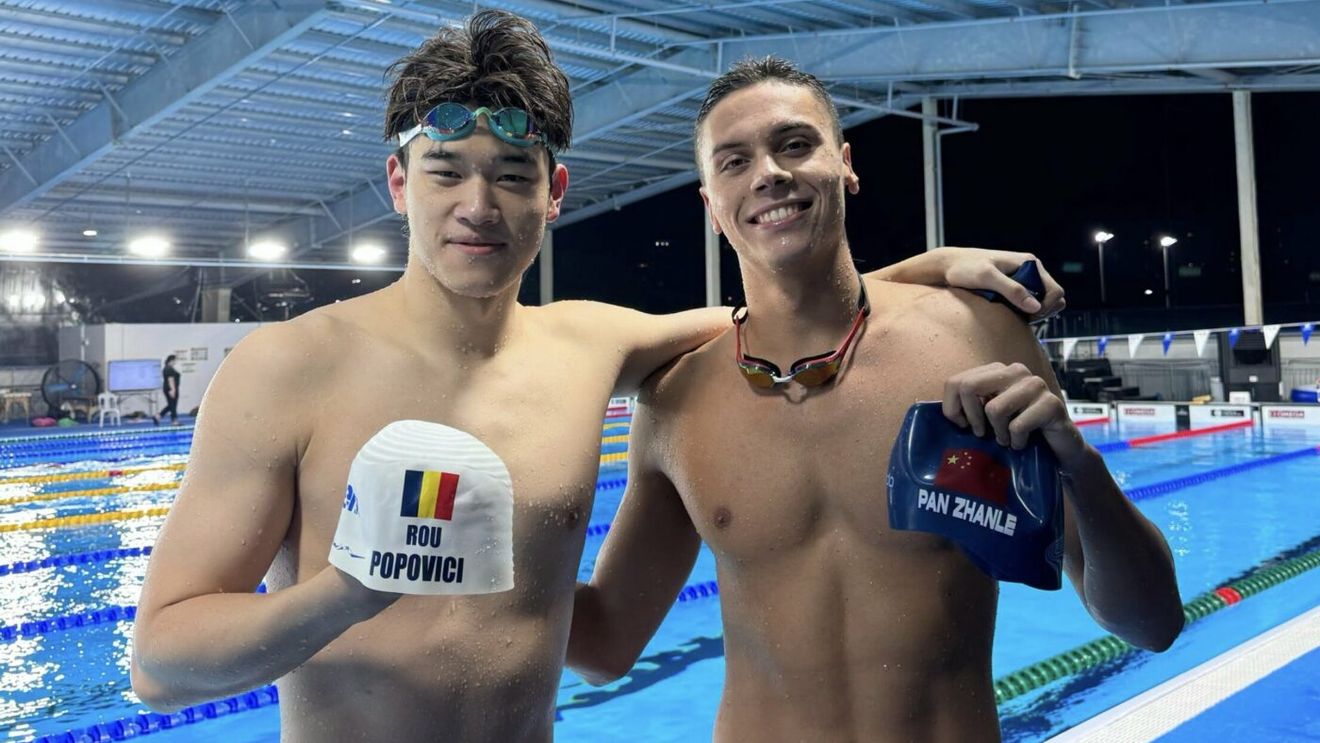 Ce lovitură! David Popovici l-a adus în România pe cel mai mare rival, Zhanle Pan, pentru a se antrena împreună