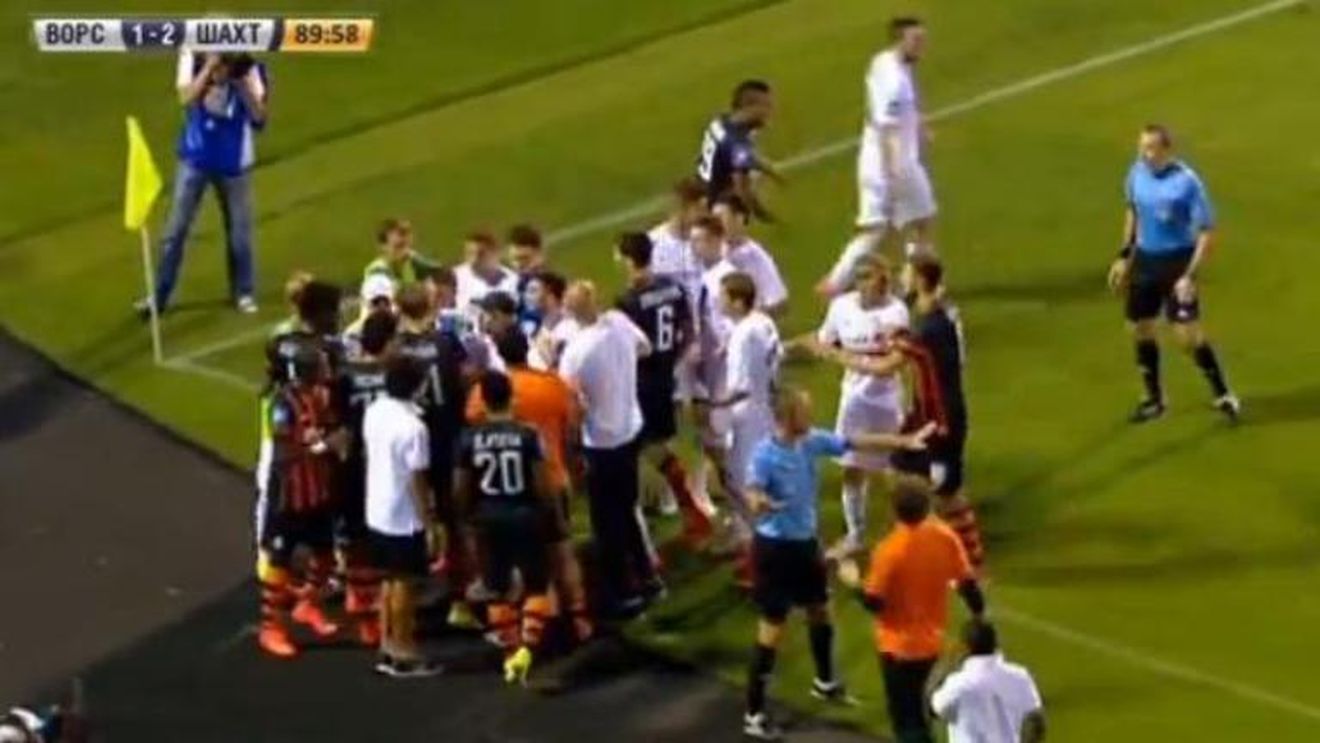 Lucescu nu scapă de violențe în Ucraina. VIDEO | Șahtior a câștigat dramatic, iar meciul s-a terminat cu o bătăie generală