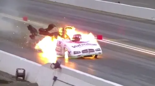 VIDEO EXPLOZIV** Clipe de groază în SUA: i-a luat foc monopostul în mijlocul cursei!