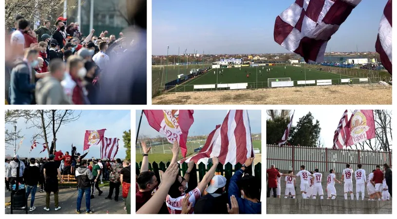 Suporterii Rapidului au făcut spectacol în afara stadionului Metaloglobus, în timpul și după jocul în urma căruia giuleștenii au obținut calificarea în play-off-ul Ligii 2 | FOTO și VIDEO