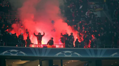 Suporterii Stelei au aruncat cu torțe pe „Allianz Arena”