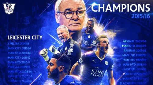 Miracolul s-a produs! Leicester e noua campioană a Angliei!  VIDEO | Imagini superbe: reacția jucătorilor după fluierul final de la Chelsea – Tottenham. Suporterii au început deja petrecerea!